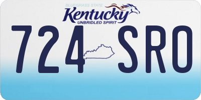 KY license plate 724SRO