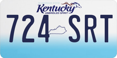 KY license plate 724SRT