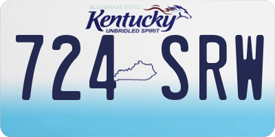 KY license plate 724SRW