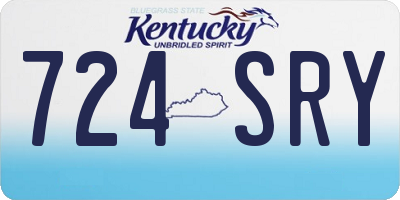 KY license plate 724SRY