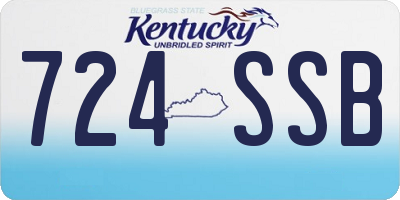 KY license plate 724SSB