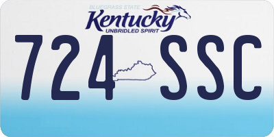 KY license plate 724SSC
