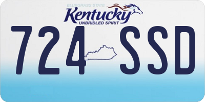 KY license plate 724SSD