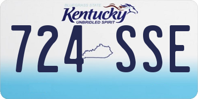 KY license plate 724SSE