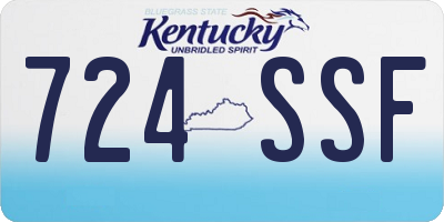 KY license plate 724SSF