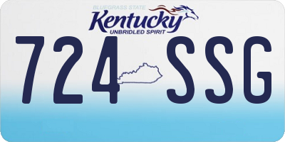 KY license plate 724SSG