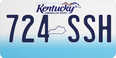 KY license plate 724SSH