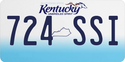 KY license plate 724SSI
