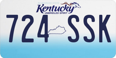 KY license plate 724SSK