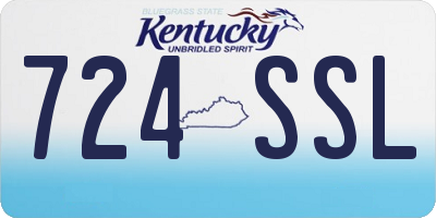 KY license plate 724SSL