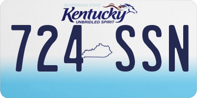 KY license plate 724SSN