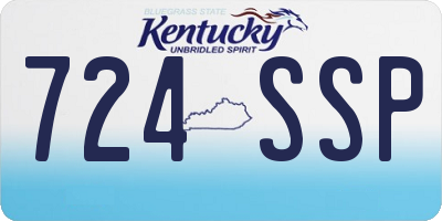 KY license plate 724SSP