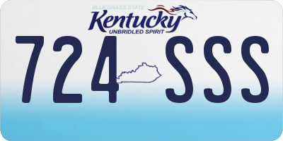 KY license plate 724SSS