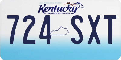KY license plate 724SXT