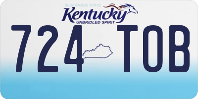 KY license plate 724TOB