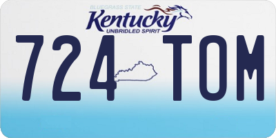 KY license plate 724TOM