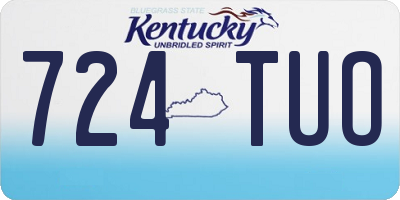 KY license plate 724TUO