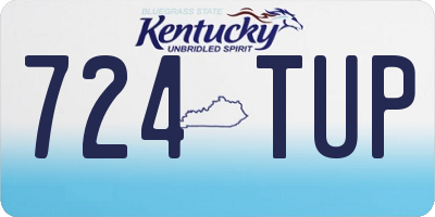KY license plate 724TUP