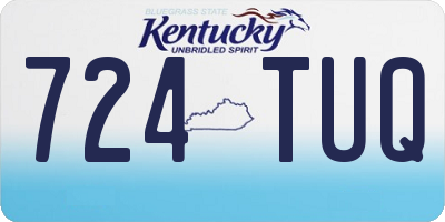 KY license plate 724TUQ