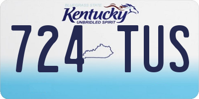 KY license plate 724TUS