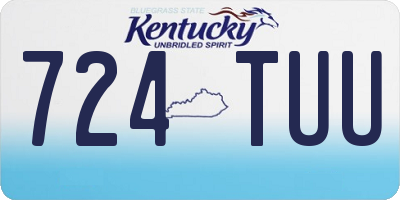 KY license plate 724TUU