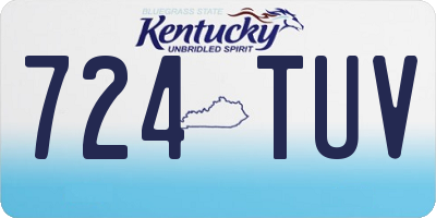 KY license plate 724TUV