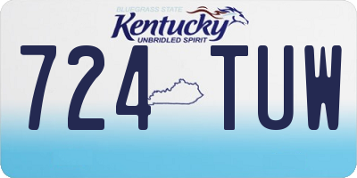 KY license plate 724TUW