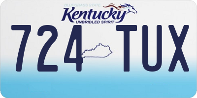 KY license plate 724TUX