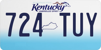 KY license plate 724TUY