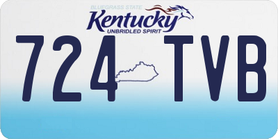 KY license plate 724TVB