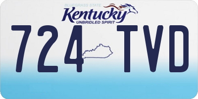 KY license plate 724TVD