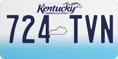 KY license plate 724TVN