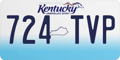 KY license plate 724TVP