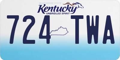 KY license plate 724TWA