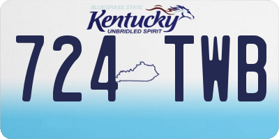 KY license plate 724TWB