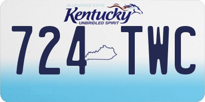 KY license plate 724TWC