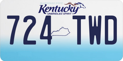 KY license plate 724TWD
