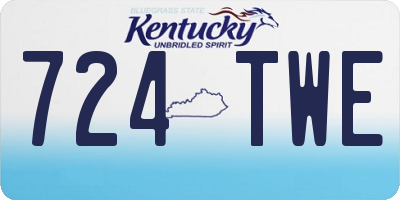 KY license plate 724TWE