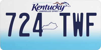 KY license plate 724TWF