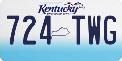KY license plate 724TWG