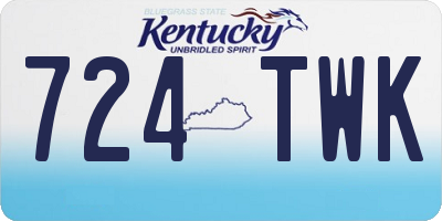 KY license plate 724TWK