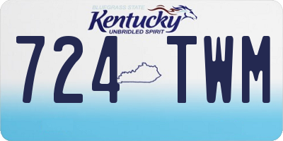KY license plate 724TWM