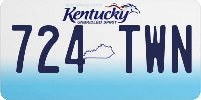 KY license plate 724TWN