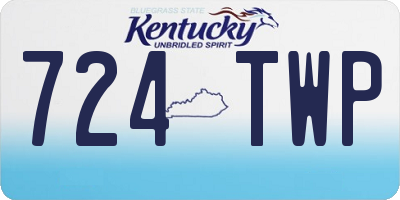 KY license plate 724TWP