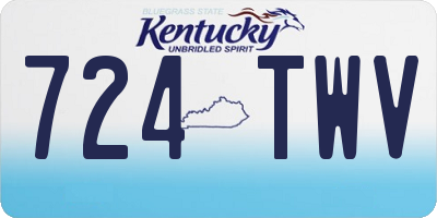 KY license plate 724TWV