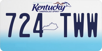 KY license plate 724TWW