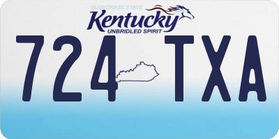 KY license plate 724TXA