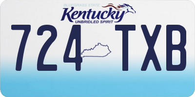 KY license plate 724TXB