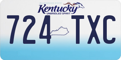 KY license plate 724TXC