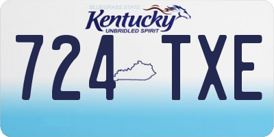 KY license plate 724TXE